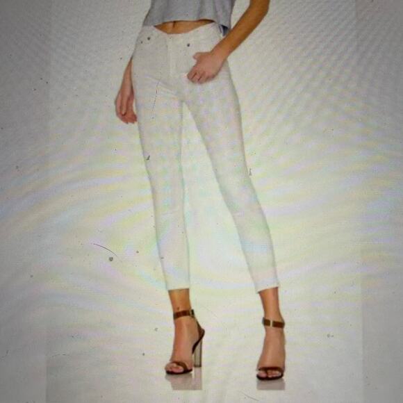Citizens of Hummanity White Denim Rocket Crop Jeans 27 - Picture 1 of 9
